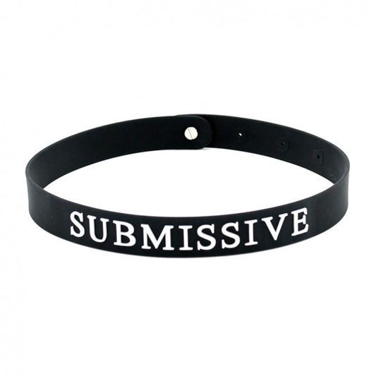 Black Silicone Submissive Collar - UABDSM