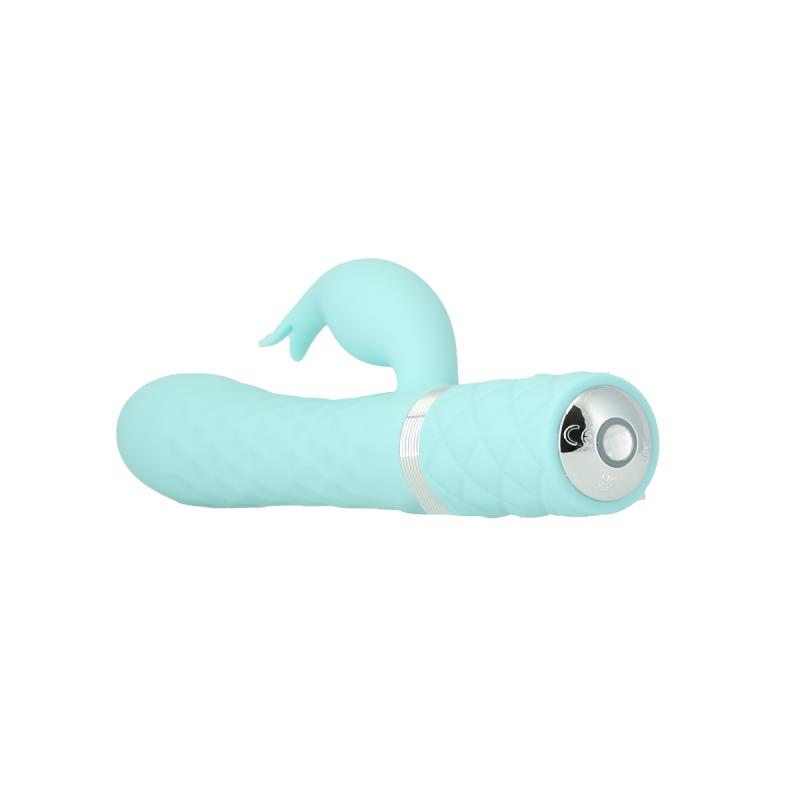 Pillow Talk - Lively Rotating Tarzan Vibrator - Teal - UABDSM