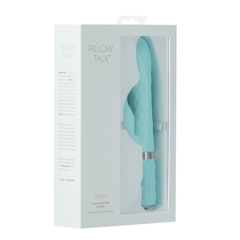 Pillow Talk - Lively Rotating Tarzan Vibrator - Teal - UABDSM