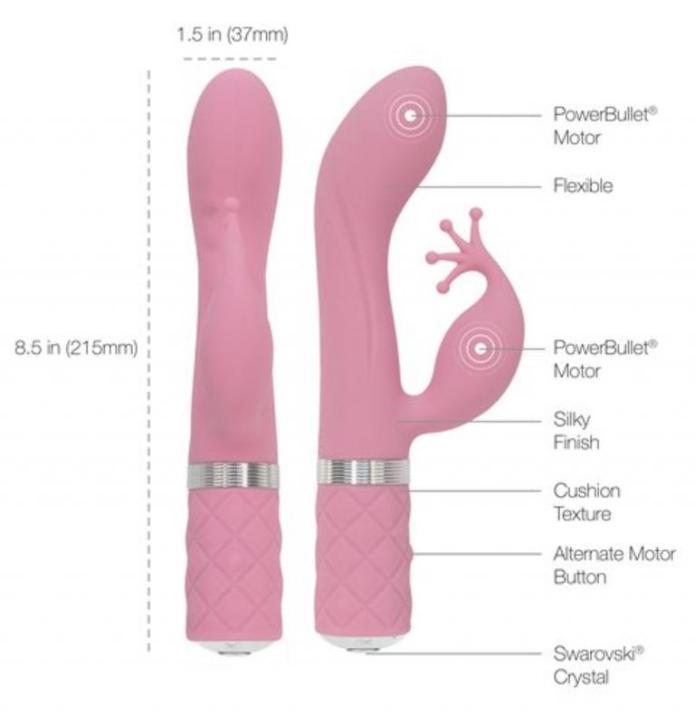 Pillow Talk - Kinky Rabbit & G-Spot Vibrator - Pink - UABDSM