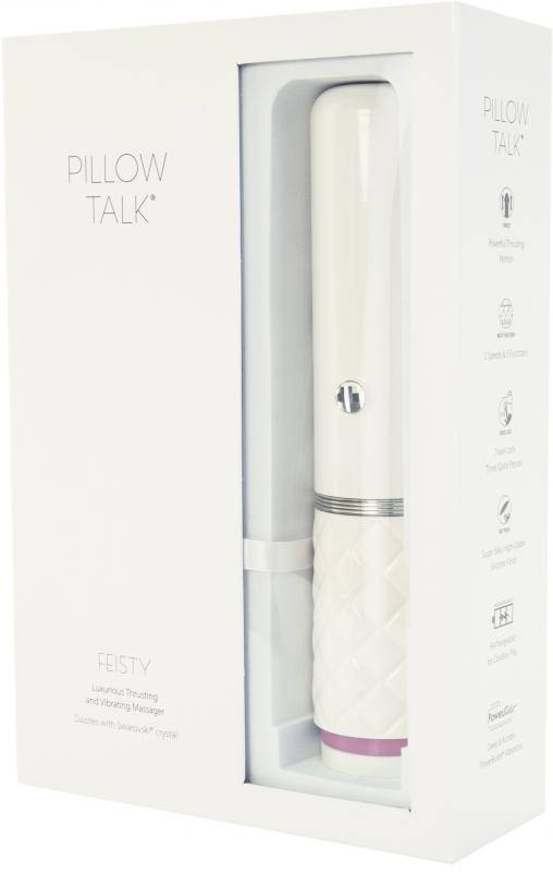 Pillow Talk - Feisty Thrusting Vibrator - Rose - UABDSM