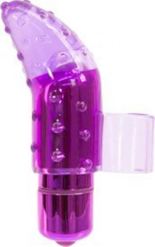 Frisky Finger Vibrator With Bullet - Purple - UABDSM