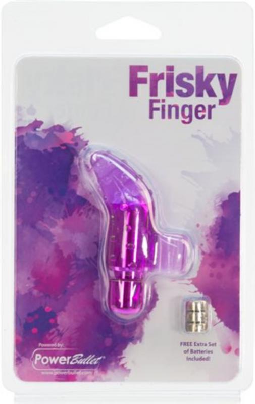 Frisky Finger Vibrator With Bullet - Purple - UABDSM