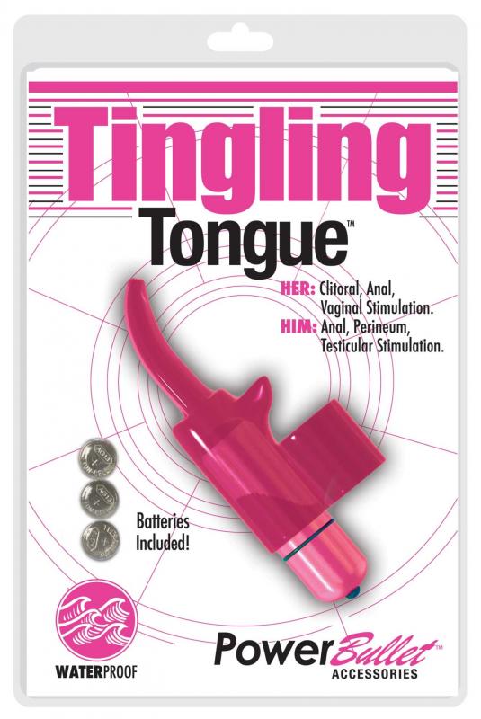 Tingling Tongue Bullet Finger Vibrator- Pink - UABDSM