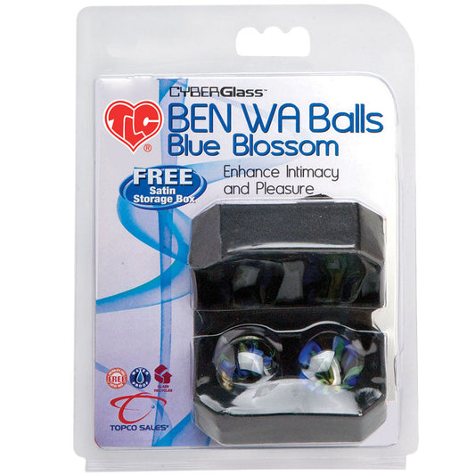TLC CyberGlass Ben Wa Balls-Blue Blossom - UABDSM