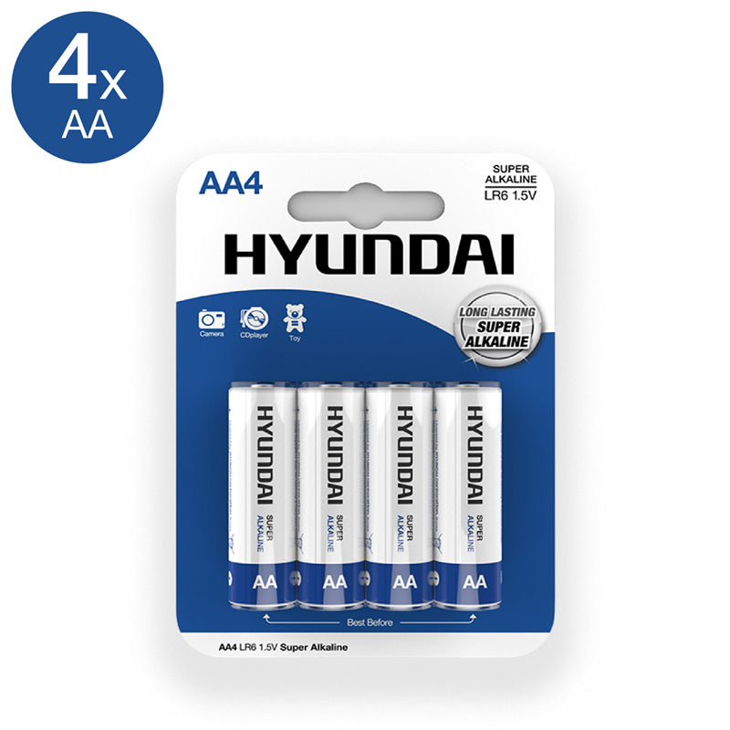 Super Alkaline AA Batteries - 4 Pcs - UABDSM