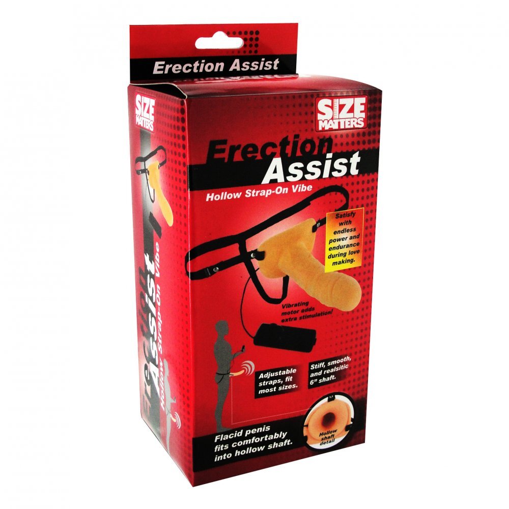 Size Matters Erection Assist Vibrating Hollow Strap On - UABDSM