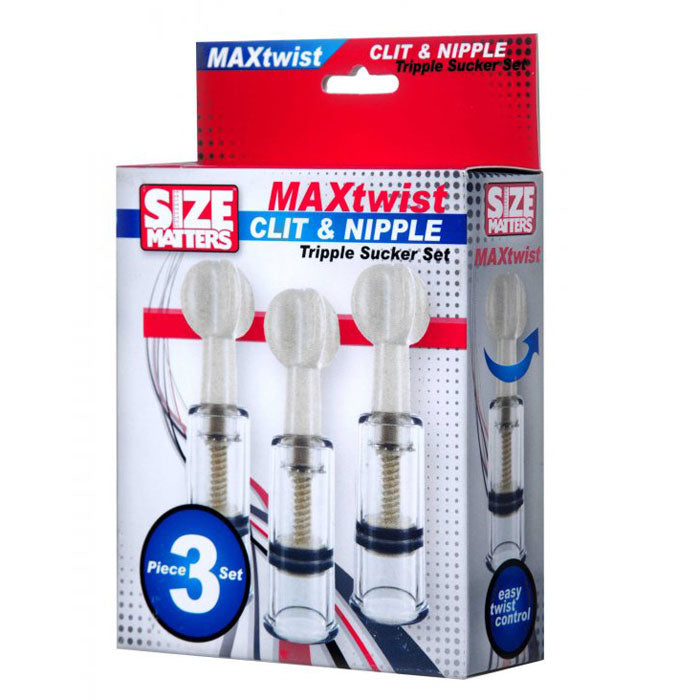 Size Matters Max Twist Clit and Nipple Triple Sucker Set - UABDSM