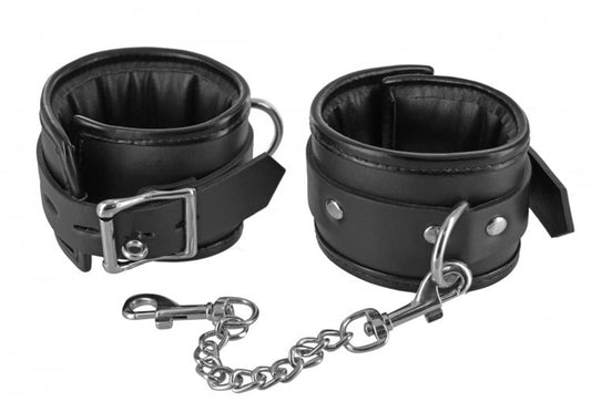 Locking Padded Wrist Cuffs With Chain - UABDSM