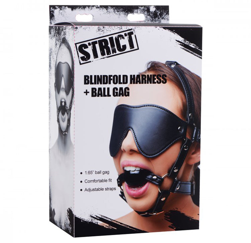 Blindfold Harness And Ball Gag - UABDSM