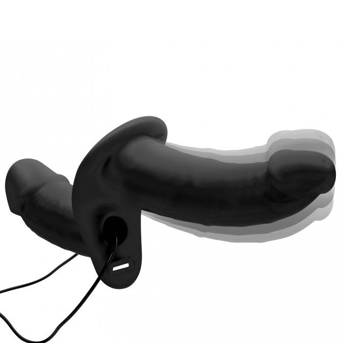 XR Power Pegger Silicone Vibrating Double Dildo With Harness - UABDSM