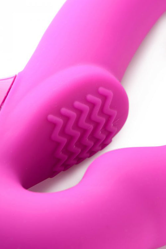 Evoke Vibrating Strapless Strap-On - Pink - UABDSM