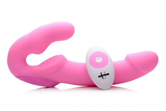 Urge Strapless Strap-On Vibrator - Pink - UABDSM