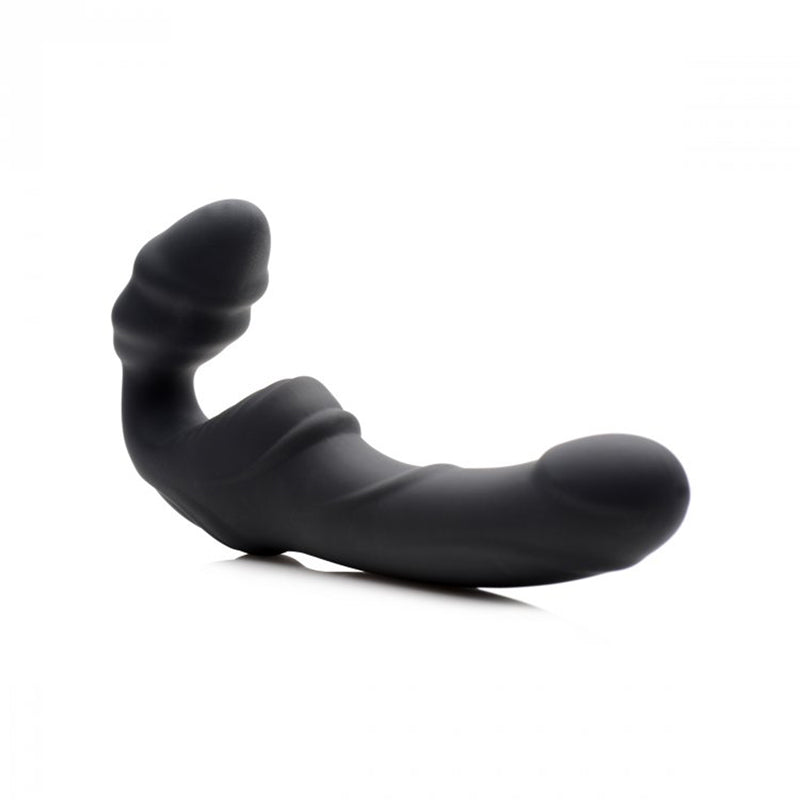 Slim Rider Strapless Strap-on Vibrator - Black - UABDSM