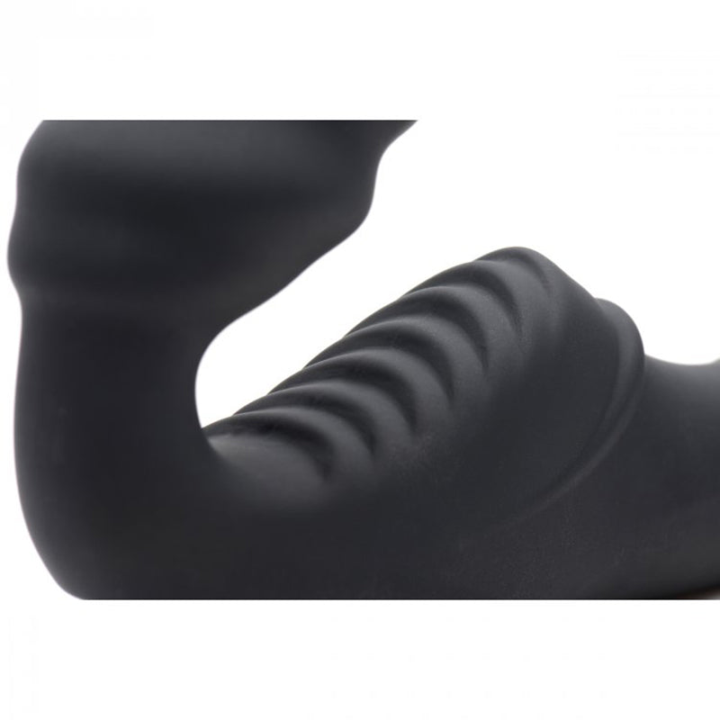 Slim Rider Strapless Strap-on Vibrator - Black - UABDSM