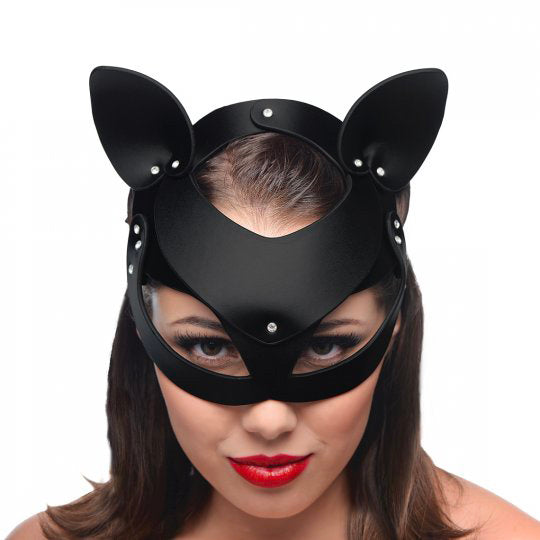 Master Series Bad Kitten Leather Cat Mask - UABDSM