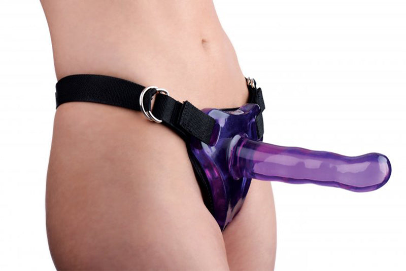 Comfort Ride Strap-on Harness With Dildo - Purple - UABDSM