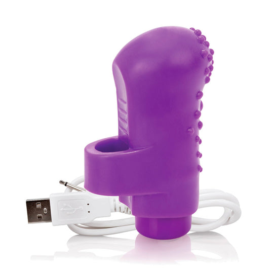 Screaming O Charged FingO Purple Mini Vibrator - UABDSM