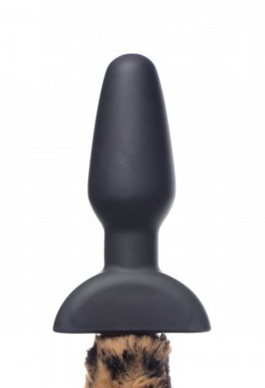 Moving And Vibrating Anal Plug Panther Tail - UABDSM