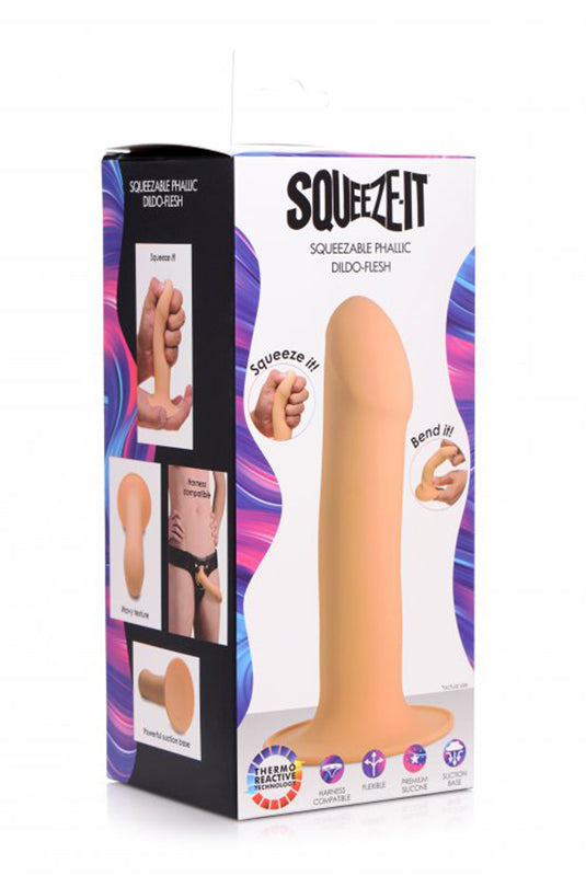 Squeeze-It Phallic Dildo - Beige - UABDSM