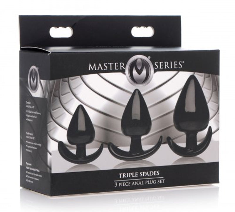 Triple Spades 3-Piece Anal Plug Set - UABDSM