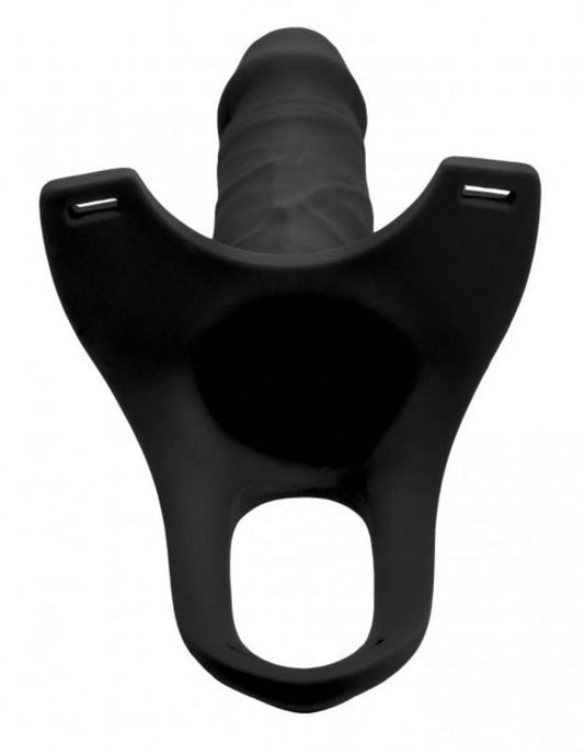 Hollow Strap-On Silicone Dildo With Harness - UABDSM