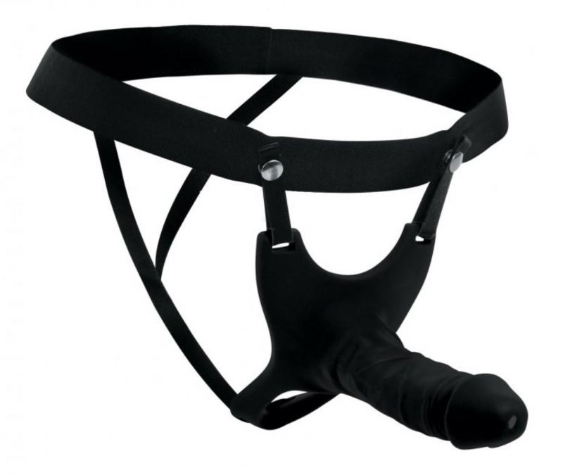 Hollow Strap-On Silicone Dildo With Harness - UABDSM