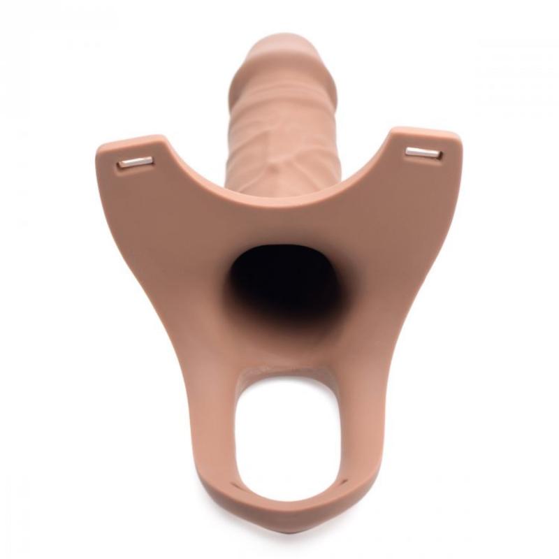 Hollow Strap-On Silicone Dildo With Harness - UABDSM