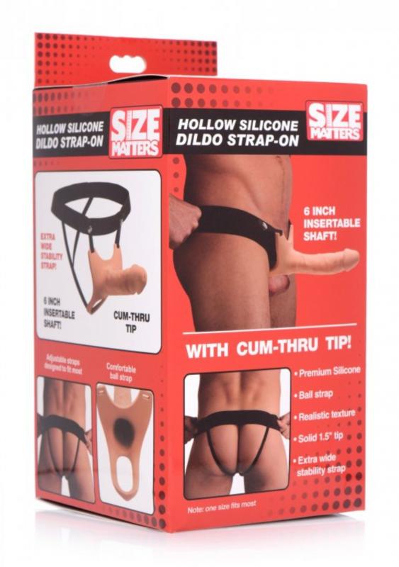 Hollow Strap-On Silicone Dildo With Harness - UABDSM