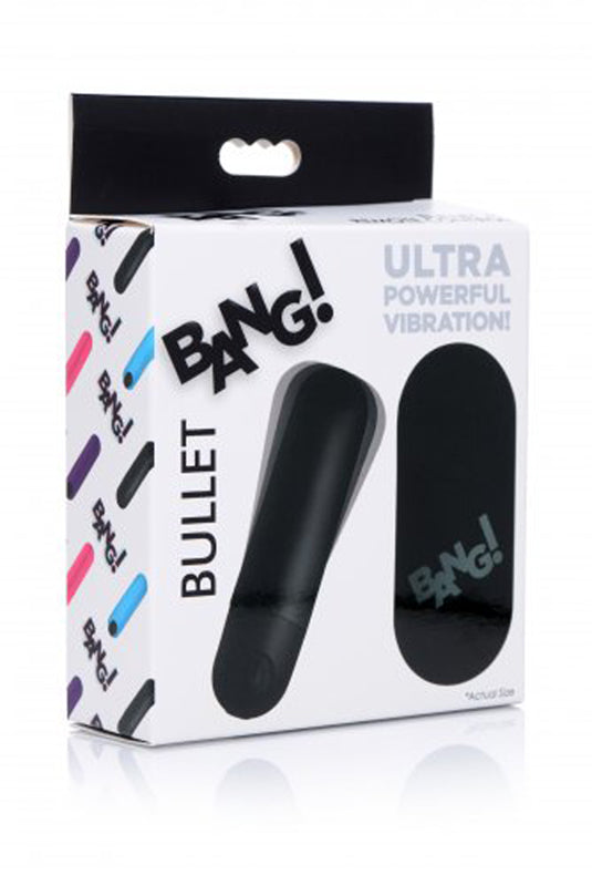 Bang! Bullet Vibrator With Remote Control - Black - UABDSM