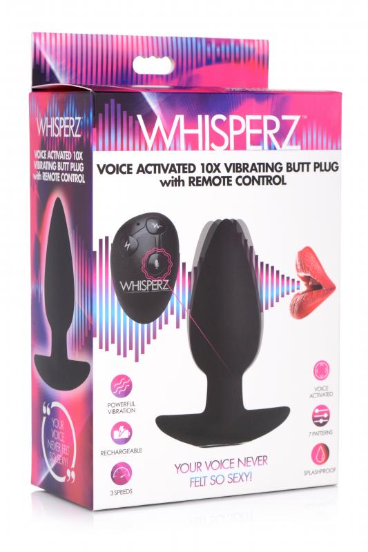 Whisperz Vibrating Butt Plug With Voice Activation - UABDSM