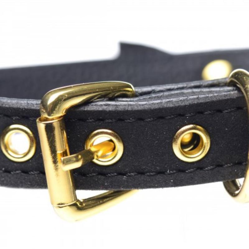 Golden Kitty Collar With Cat Bell - Black/Gold - UABDSM