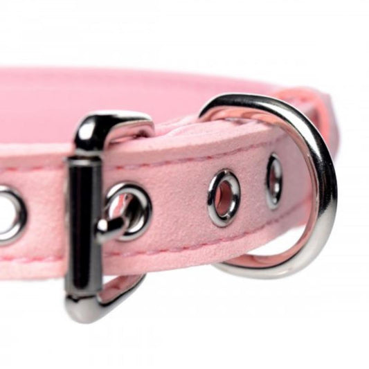 Golden Kitty Collar With Cat Bell - Pink - UABDSM
