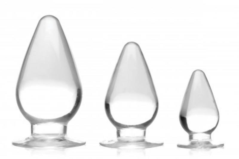 Triple Cones Anal Plug Set Of 3 - Clear - UABDSM