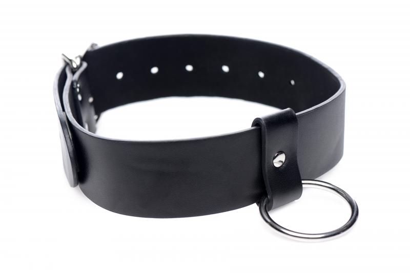 Black Vegan Collar With Ring - UABDSM