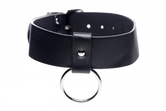Black Vegan Collar With Ring - UABDSM