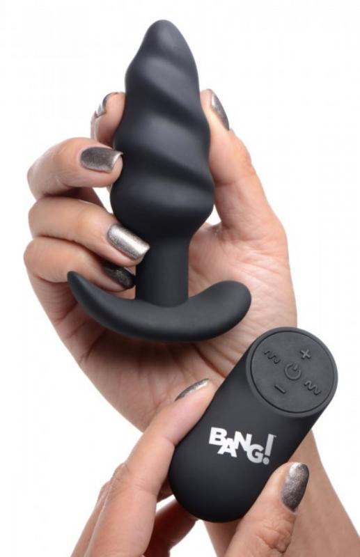 Bang! Swirl Vibrating Anal Plug With Remote Control - UABDSM