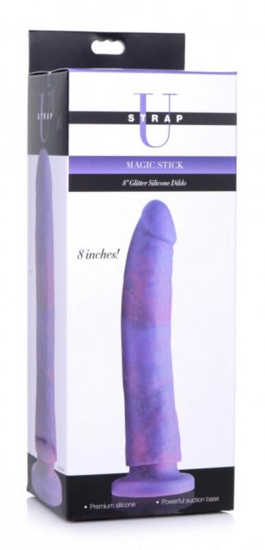 Magic Stick Silicone Dildo With Glitter - 20 Cm - UABDSM