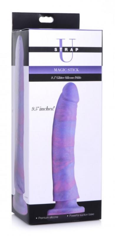 Magic Stick Silicone Dildo With Glitter - 24 Cm - UABDSM