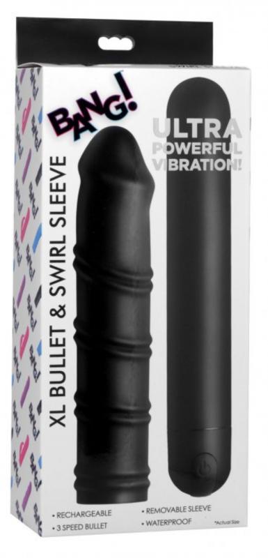 Bang! Swirl XL Bullet With Removable Sleeve - UABDSM