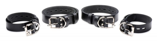 4-Piece Leather Bondage Harness Set - UABDSM