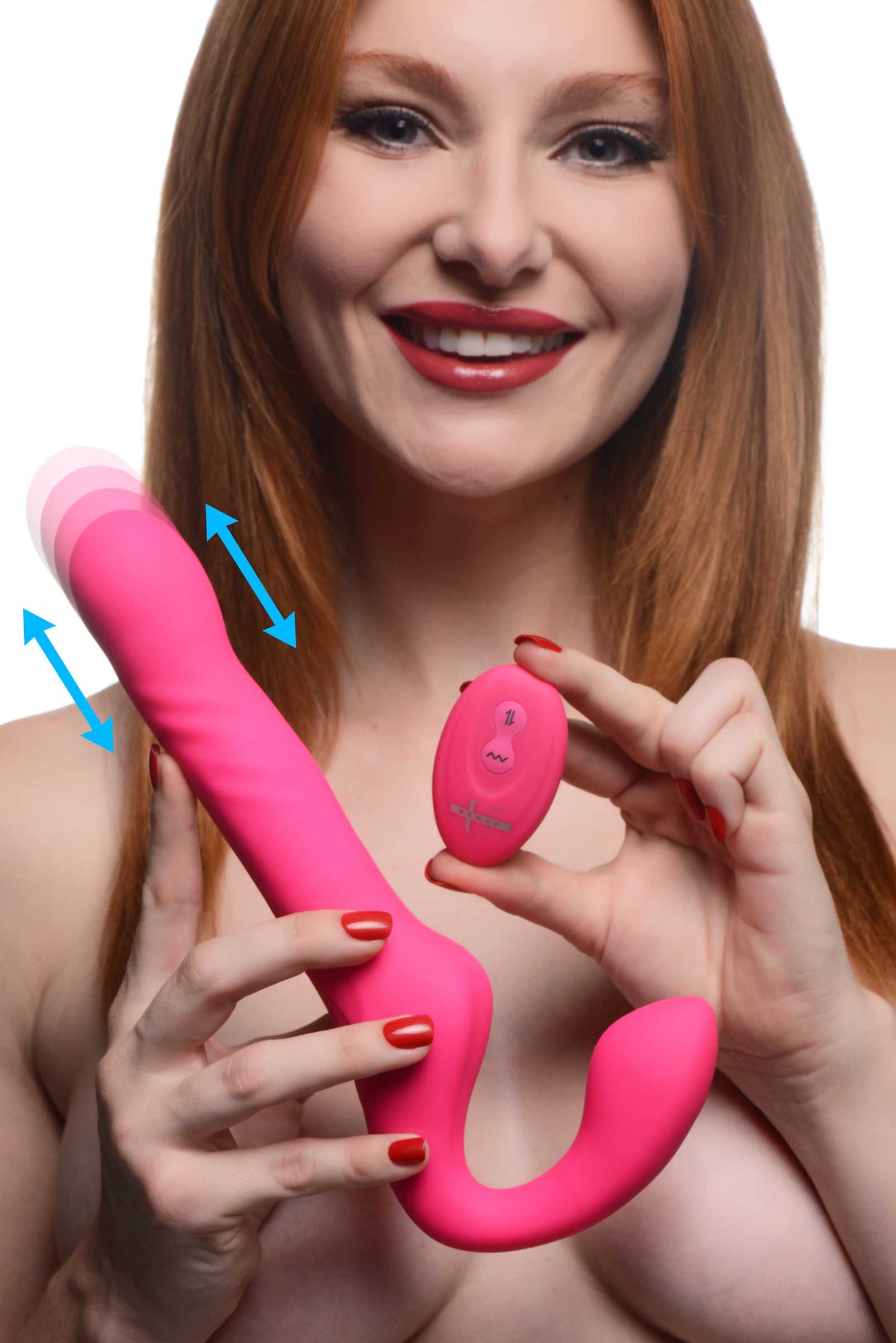 30X Thrusting and Vibrating Strapless Strap-On With Remote Control - UABDSM