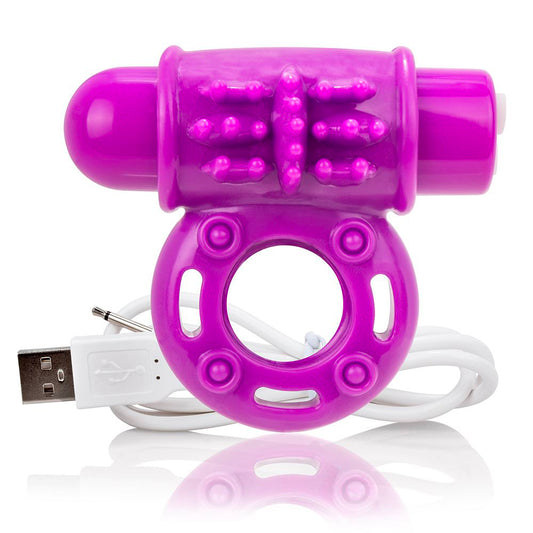 Screaming O Charged OWow Purple Vibrating Cock Ring - UABDSM