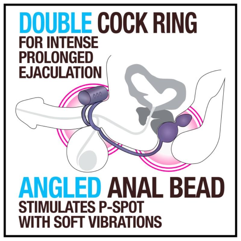 Anal Adventures Platinum - Anal Plug With Vibrating Cockring - UABDSM