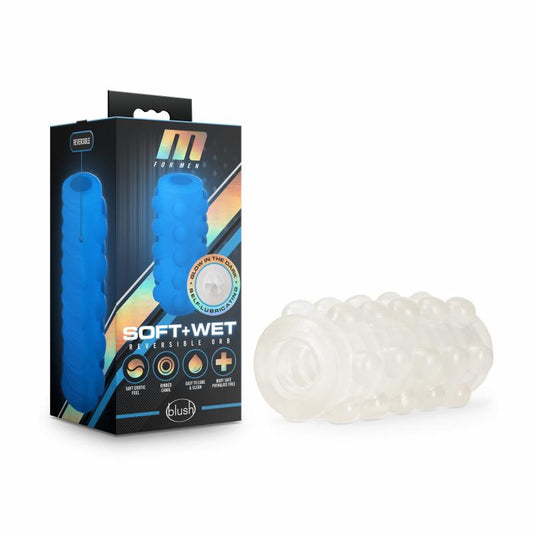 M For Men - Soft And Wet - Reversible Orb Masturbator- Frosted - UABDSM