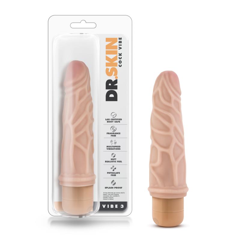 Dr. Skin - Cock Vibe No3 Vibrator - Beige - UABDSM
