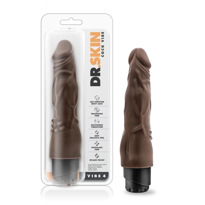 Dr. Skin - Cock Vibe No4 Vibrator - Chocolate - UABDSM