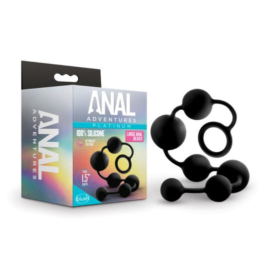Anal Adventures Platinum - Silicone Anal Beads - Large - UABDSM