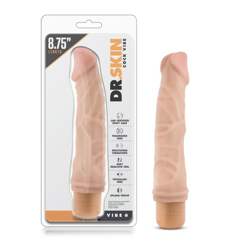 Dr. Skin - Cock Vibe No6 Vibrator - Beige - UABDSM