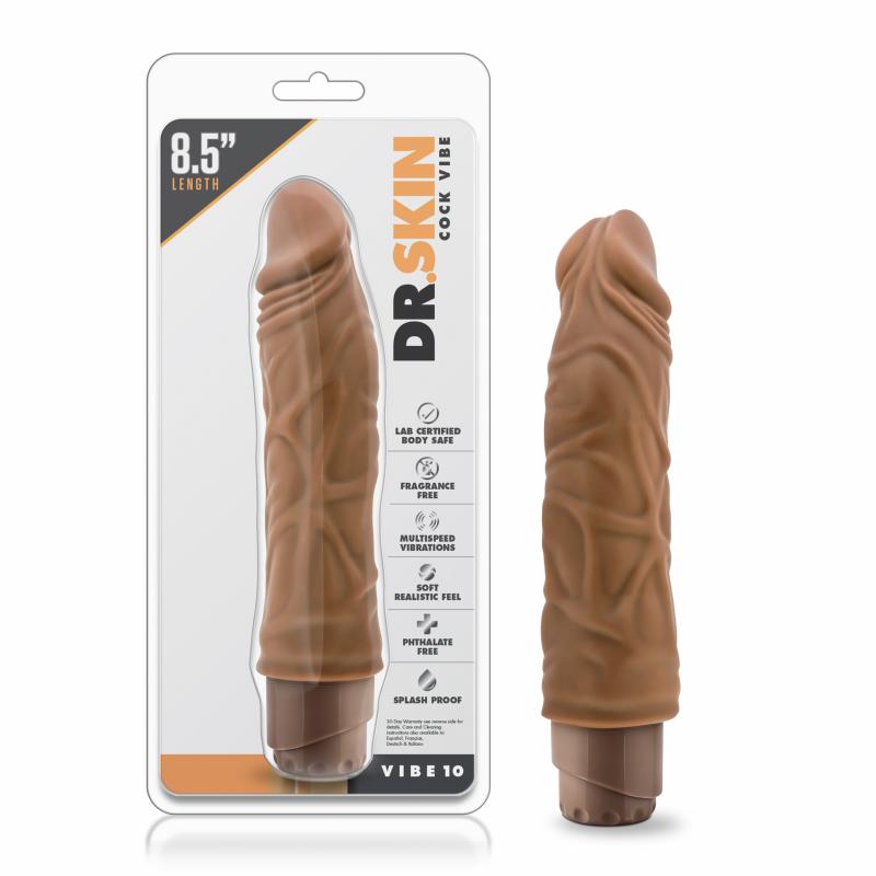 Dr. Skin - Cock Vibe No10 Vibrator - Mocha - UABDSM